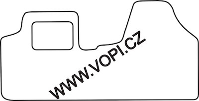 Koberec do kabíny Fiat Scudo obytné auto 2006 - 2013 Colorfit bez cípu medzi sedadlami (1352)